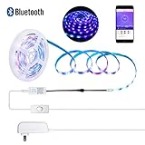 AMANEER LED Strip Lights,Rope Lights,Bluetooth Wireless Smart Phone App Controlled Light Strip Kit 16.4ft LED Lights,150leds 5050 Dream Color LED Strip Lighting for Home,Christmas,Holiday Decoration