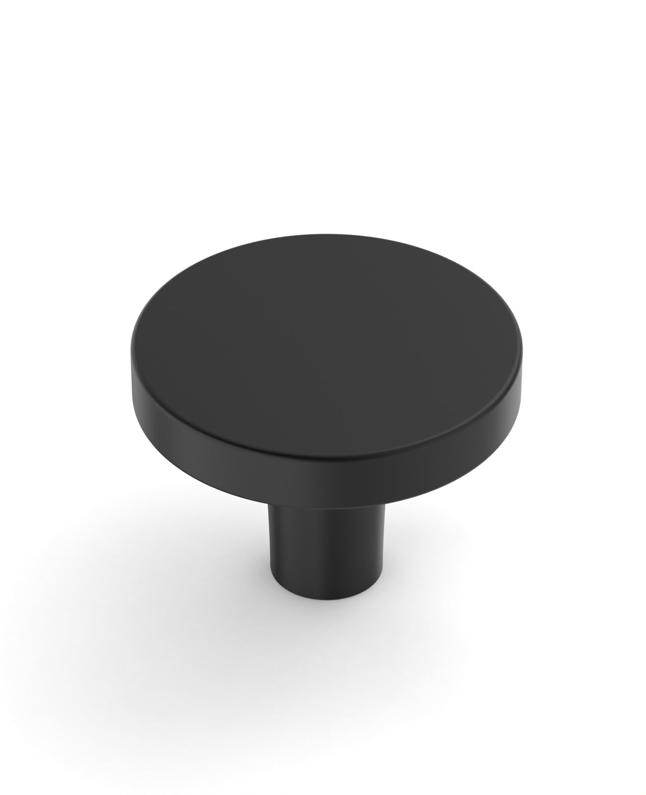 Amerdeco 1.3 Inch (32MM) Matte Black Kitchen Cabinet Knobs for Dresser Drawers and Bathroom Cabinets - 10 Pack AM016