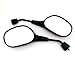 MMG Universal Fit Adjustable Mirror Set, 8mm RH/RH Thread, Flat Black, Motorcycle Scooter (MYKM0106)