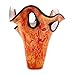 Luxury Lane Hand Blown Red Orange Abstract Art Glass Vase 14