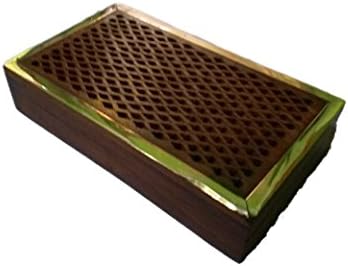 Hind Handicrafts Antique Handmade Wooden Decorative Box Jewelery Box with Velvet Inside/Urn for Women Men | Storage & Organizer By (Checkered Engraving)