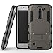 LG Treasure Case, CoverON [Shadow Armor Series] Hard Slim Hybrid Kickstand Phone Cover Case for LG Treasure - Gray & Black