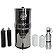 Berkey Big Berkey Drinking Water Filtration System Bundle with 4 Filters (2 Black Filters, 2 Fluoride Filters) and Stainless Steel Water Bottle, 2.25 Gallon
