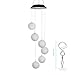 Solar-powered Changing Color Mobile Light /w Swivel Clip Hook Hanger, ANZOME Spiral Spinner Windchime Outdoor Windbell Wind Spinner Chime LED Lamp