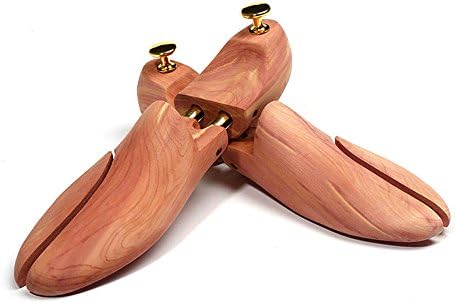 BYMEE Men's Twin Tube Adjustable Cedar Wood Shoe Boot Tree US Size Men 10.5"-11"
