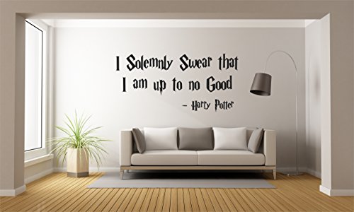 Harry Potter Wall Decal Quote - I Solemnly Swear that I am up to no Good- Hogwarts Wall Decal Harry Potter Vinyl Sticker Teens Room Kids Decor