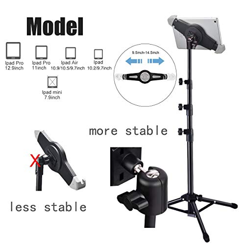 Ipad Tripod Stand, Weiyudang Height Adjustable 20 to 60 Inch Tablet