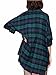 ZANZEA Loose Flannel Plaid Shirt Dress Buffalo Long Cardigan Grunge Button Down Tops Long Sleeve for Women Green US 18