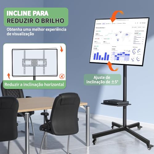 Suporte para TV com Movimentação Total, Adequado para TVs de 26 a 55 Polegadas, Capacidade Máxima de Carga 40 Kg