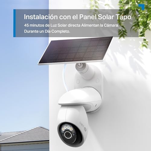 C660 Kit - Cámara Vigilancia WiFi Exterior 360º, Panel Solar, 4K 8MP