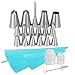 22-in-1 Cake Decorating Supplies, YIHONG Baking Tools with 17 Icing Tips (4 Jumbo Tips, 12 Regular Tips, 1 Bismarck Tip), 2 Reusable Pastry Bags, 2 Reusable Couplers, 1 Cleaning Brush Baking Supplies