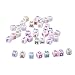 Pandahall 50g/250pcs Mixed Color Acrylic A-Z English Letter Alphabet Cube Beads DIY Word Message Bracelet Spacer Charm Jewelry Makings 6x6mm