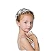 ROBERT Cute Princess Wedding Headpiece White Flower Headband Pearl Hair Accessories for Girl and Women Bridal Wedding Tiaras for Flower Girl and Bridal.