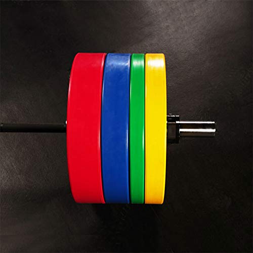 1-Pair-Competition-Rubber-Bumper-Plates-2-inch-Olympic-Weights-Plates-Professional-Strength-Training-Weightlifting-Plates-with-Color-Coded
