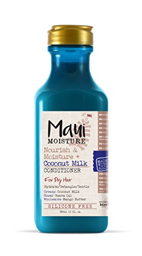 Maui Moisture Nourish & Moisture + Coconut Milk Conditioner, 13 Ounce, Lightweight for Daily Use Without Product Build-Up, Silicone Free Conditioner with Coconut Milk and Guava Oil