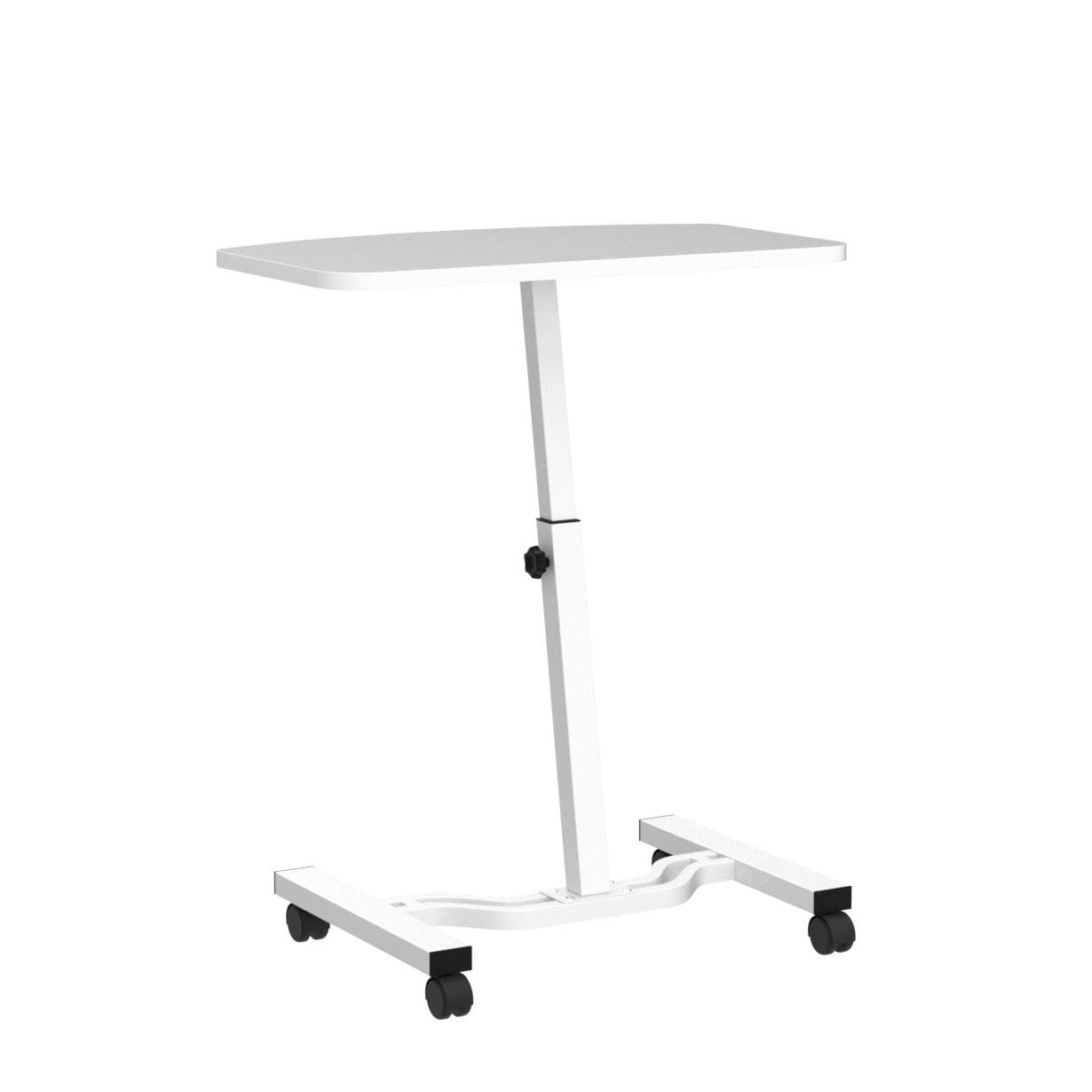 SHW Height Adjustable Mobile Laptop Stand Desk Rolling Cart, Height