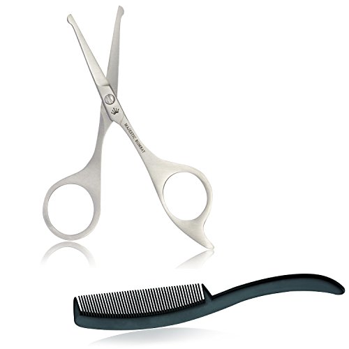 Mustache & Beard Grooming Scissors Trimming Kit Safety Scissors With