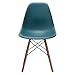 Poly and Bark Vortex Side Chair Walnut Legs, Teal, Set of 4