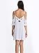 Choies Women's Cut Out Cold Shoulder Lace Trumpet Sleeve Spaghetti Strap Dress Top