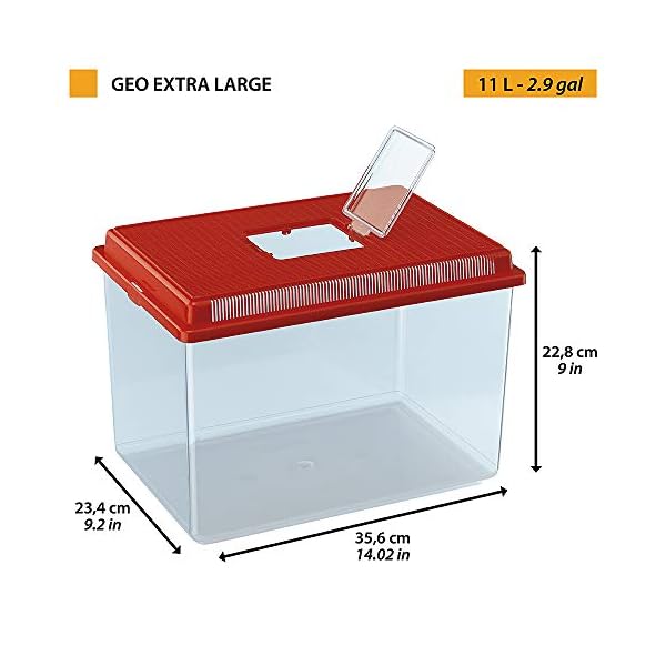 Ferplast Plastic Container for Small Animals GEO EXTRA LARGE Aquarium Tank 11 L for Fishes Terrarium Turtles Insects…