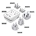 POWERADD Travel Adapter Kit - Dual USB Ports + 2 Outlets, Universal Adapters for UK, US,Japan,China, Europe, Asia, Cruise Ship Travel, Perfect for Cellphone Laptop Camera and more - UL Listed