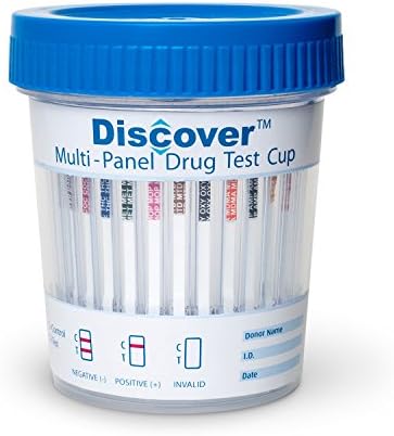 DISCOVER 8 Panel Cup w/ads - (THC/COC/AMP/OPI/mAMP/BZO/OXY/K2) (PH/SG/OXI)