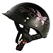 VCAN V531 Intricate Butterfly Gloss Black Medium Half Helmet