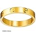 Dubeauty Love Ring Lifetime Titanium Stainless Steel Couples Wedding Engagement Anniversary Engraved Bands Gold Size 5-10 (6)