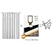 Lagute SnapHook Stijl Hook Free Shower Curtain | 74 in (L) x 71 in (W) | Removable Liner | See Through Top | Machine Washable | Nordic Stripes