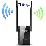 MSRM WiFi Range Extender US750 360 Degree 750Mbps Wall Plug Range Extender Booster with Double External Antennas