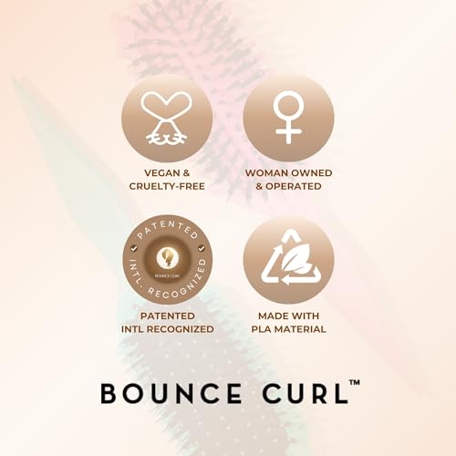Bounce Curl Define EdgeLift Brush, 5-in-1 Tool for Effortlessly Defined Curls, Waves & Coils, Reduces Frizz - Pink