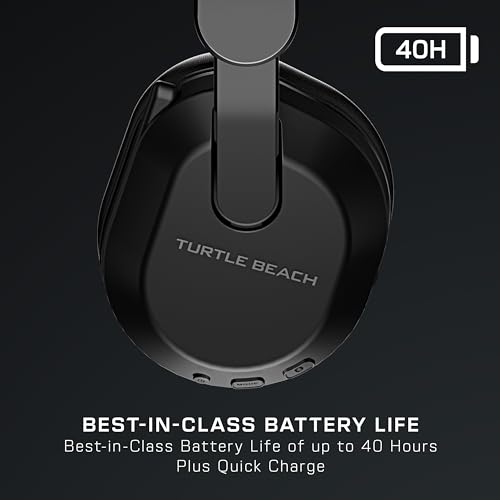 Turtle Beach Stealth 500 Auriculares inalámbricos para juegos con licencia para Xbox Series X|S, compatibles con Xbox One, Bluetooth, PC, móvil, batería de 40 horas, almohadillas de espuma viscoelástica, micrófono abatible para silenciar, negro