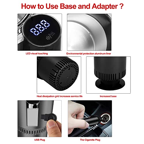 GEEZO 12V/24V Smart Temperature Control Travel Coffee Mug for Car/Truck