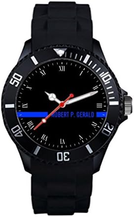 Instyles Thin Blue Line Custom Name Stripe Wrist Watches