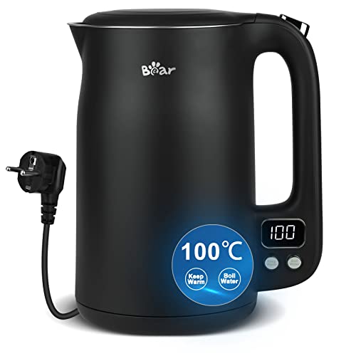 Hervidor De 1,7l De Acero Inoxidable 304 Con 11 Temperaturas, 1800w De Protección Contra La Ebullición En Seco, Doble Protección Contra El Escaldado, Control Led De Precisión 40°C-100°C