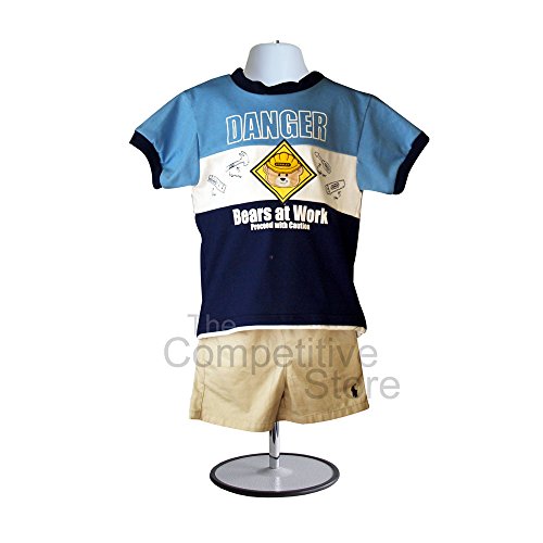 Toddler + Infant + Child Mannequin Torso, Dress Form Hollow Back Body Kids Set, with Metal Stand by EZ-Mannequins, for Craft Shows, Photos or Display, Easy to Use and Store, 9mo-7 Clothing Sizes. - Thumbnail 3