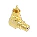 VCE 3-Pack RCA Male to Female 90 Degree Right Angle Adapter