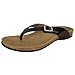 Vionic Isabeal Womens Toe-Post Orthotic Sandal Black Patent Snake - 8