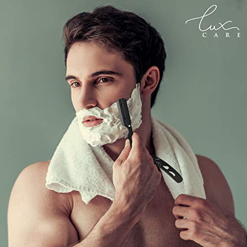 Professional Classic Straight Edge Razor - Professional Barber Razor with Level H and Grip - High Speed, Stainless Steel Straight Razor for Men Manual Shaver with 100 Derby blades - Professional Shave