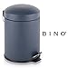 BINO Stainless Steel 1.3 Gallon / 5 Liter Round Step Trash Can, Matte Navy