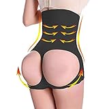 Larry&Marry Butt Lift Booster Booty Lift Panty Tummy Control Enhancer Body Shaper Black XL/2XL(Fit Waist 28