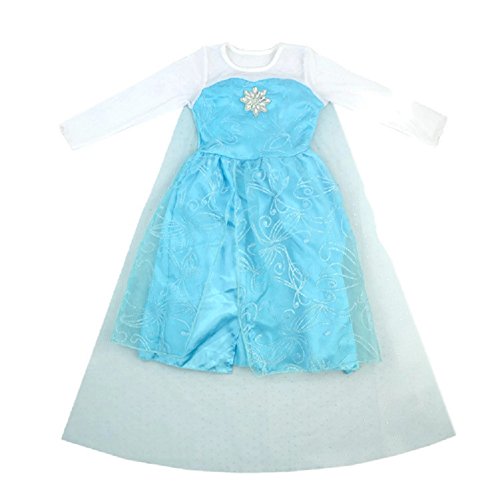 Mystiqueshapes Frozen Snow Queen Elsa Snowflake Dress Costume Cosplay