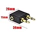 UCEC Airplane Headphone Adapter, 3.5mm Airplane Adapter for Headphones, Golden Plated Airline Headphone Adapter for in-Flight Entertainment System, 2 Pack