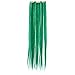 SWACC 7 Pcs Full Head Party Highlights Clip on in Hair Extensions Colored Hair Streak Synthetic Hairpieces (22-Inch Straight, Green)