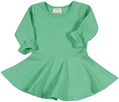Infant Toddler Baby Girls Dress Pink Ruffle Long Sleeves Cotton