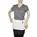 DALIX Waist Aprons Commercial Restaurant Home Bib Spun Poly Cotton Kitchen (3 Pockets) in White