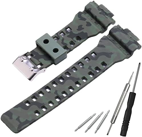 Cinturino Di Ricambio In Resina Naturale Per Casio G-Shock (Modelli GD120, GA-100, GA-110 E Affini)
