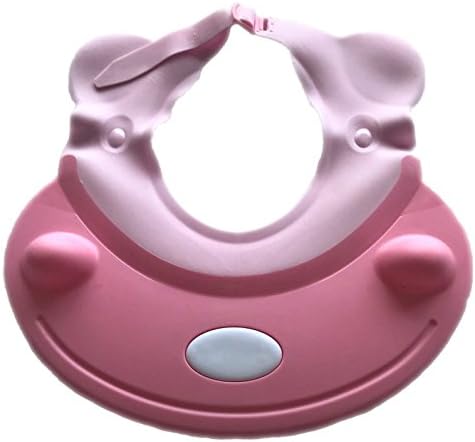 Baby Shower Cap - Soft Elastic Adjustable Bath Shampoo Visor Hat for Toddler, Baby, Kids, Children – Pink