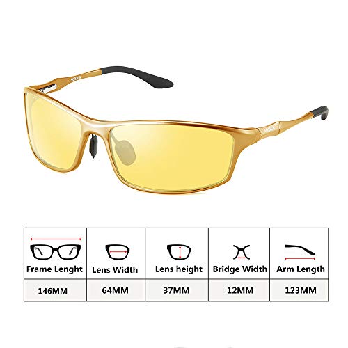 SOXICK Night Driving Polarized Glasses for Men Women Anti Glare Rainy Safe HD Night Vision HOT Fashion Sunglasses - Thumbnail 2