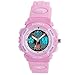 PASNEW Boys Girls Waterproof Sport Digital Watch Dual Time Display- Pink